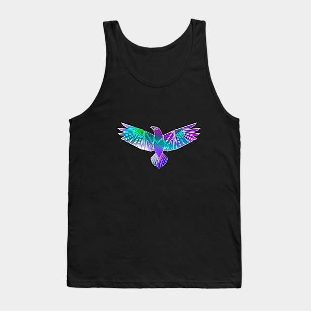 Eagle Bird Animal Wildlife Forest Nature Chrome Graphic Tank Top by Cubebox